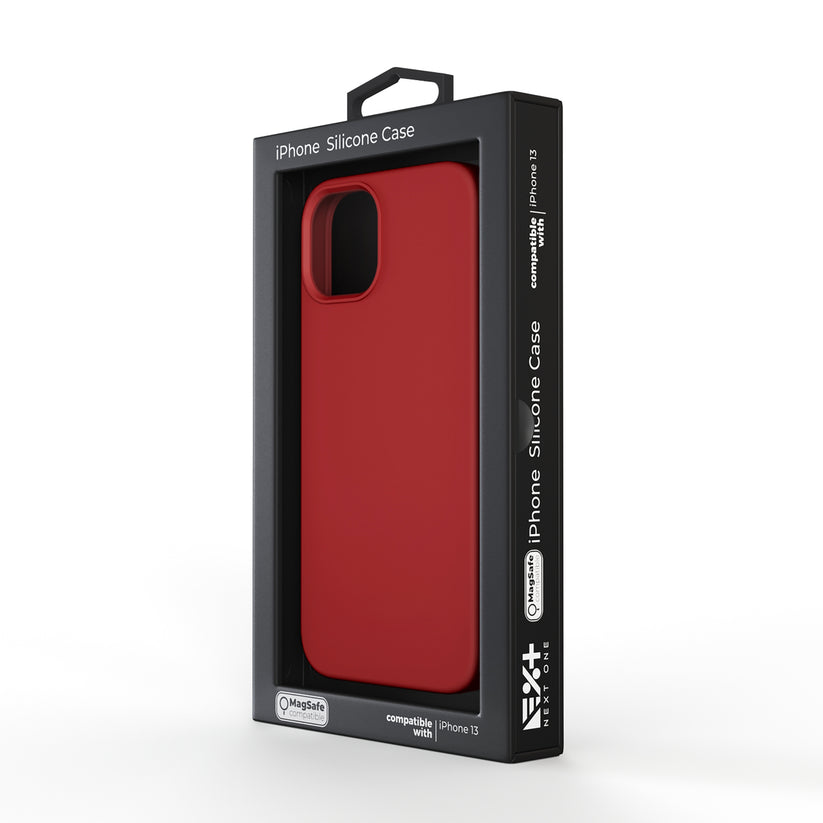 Next One Red Silicone Case za iPhone 13 - kompatibilna sa MagSafe