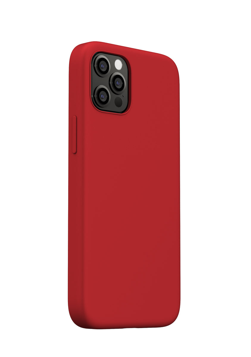 Next One silikonska maska za iPhone 12 Pro Max (kompatibilan s MagSafe) crvena