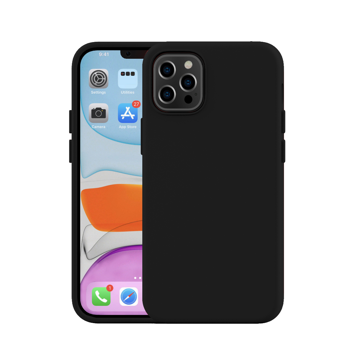 Next One silikonska maska za iPhone 12 Pro Max crna