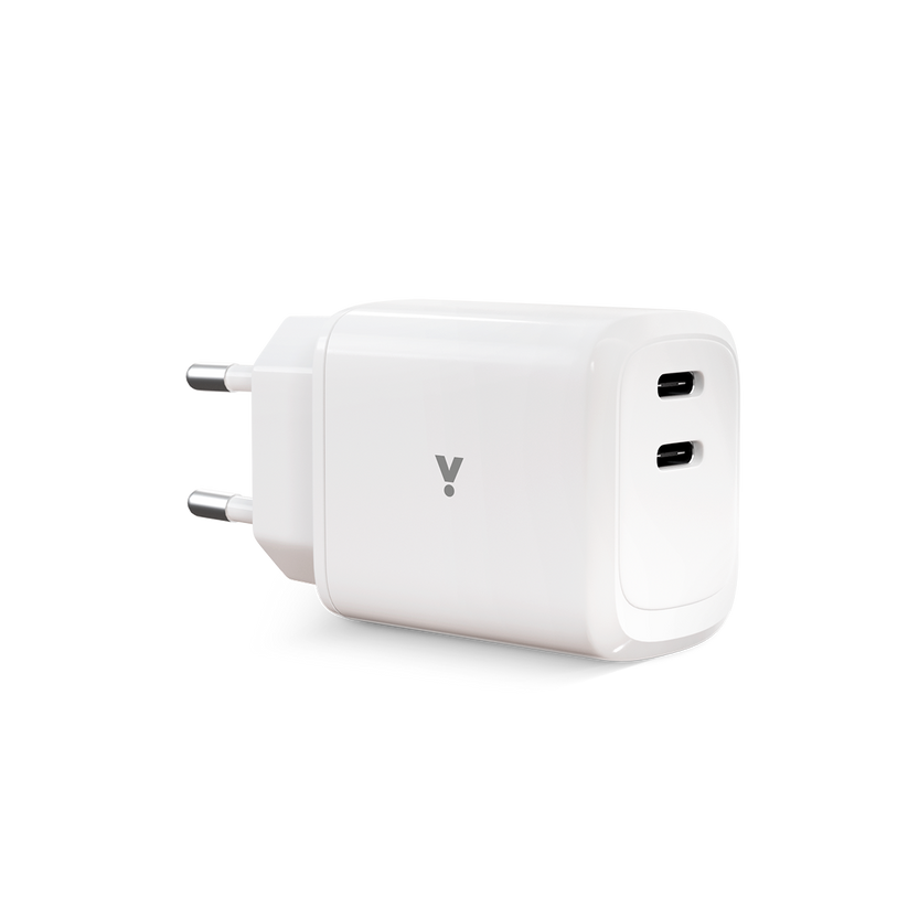 iSTYLE Double USB-C charger 45W - White