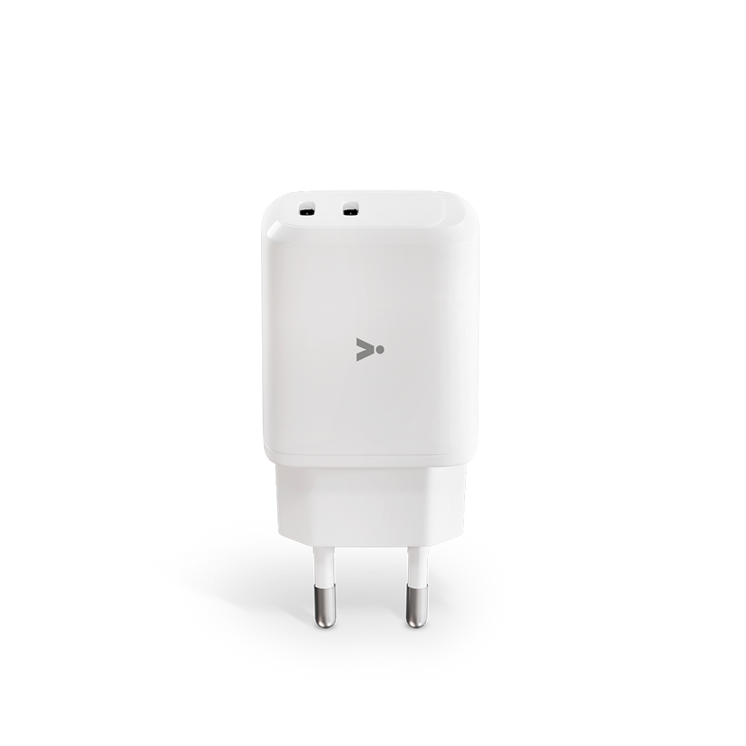 iSTYLE Double USB-C charger 45W - White