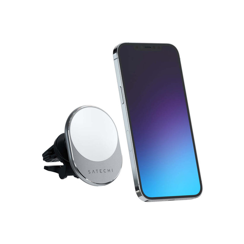 Satechi Magnetic Wireless Car Charger - Silver