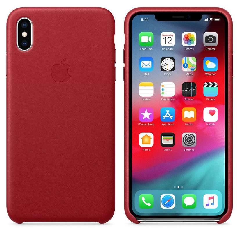 Apple iPhone XS Max Leather Case - (PRODUCT)RED