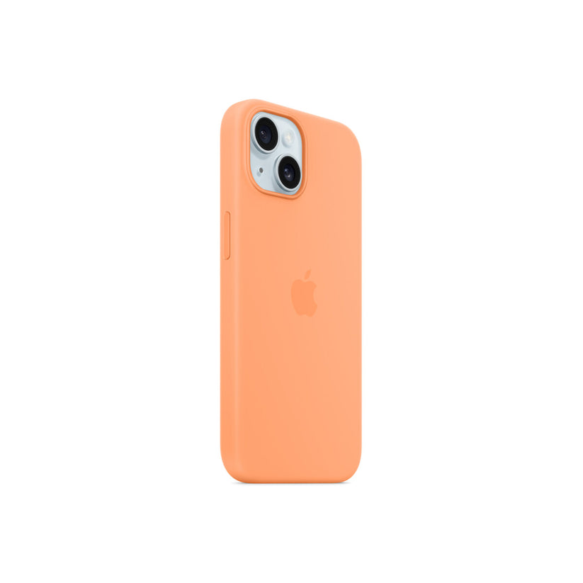 Apple Silicone Case za iPhone 15 - kompatibilan s MagSafe - Orange Sorbet