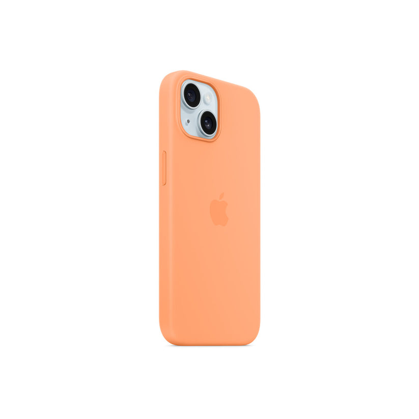 Apple Silicone Case za iPhone 15 - kompatibilan s MagSafe - Orange Sorbet