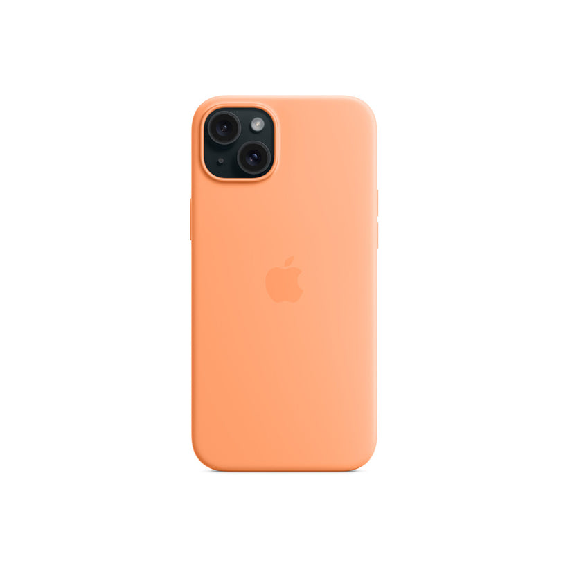 Apple Silicone Case za iPhone 15 Plus - kompatibilan s MagSafe - Orange Sorbet