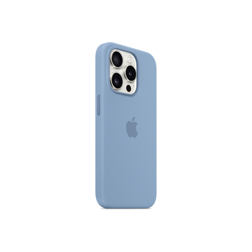 Apple Silicone Case za iPhone 15 Pro - kompatibilan s MagSafe - Winter Blue