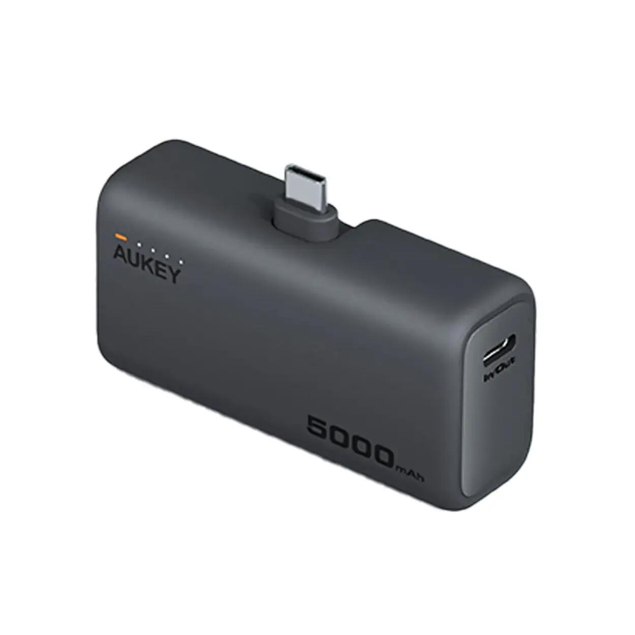 Aukey Spark Mini 5000 Portable Power Bank s ugrađenim USB-C priključkom Sivi