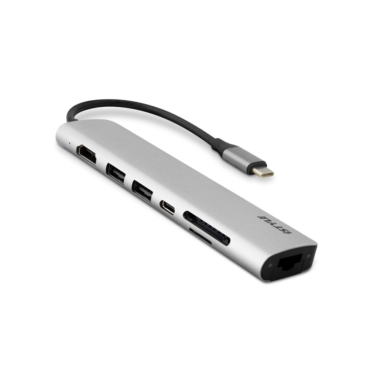 iSTYLE Type-C HUB MULTIMEDIA (2020) - srebrni