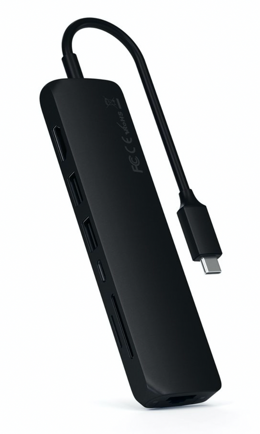 Satechi Aluminium Type-C Slim Multiport - Black