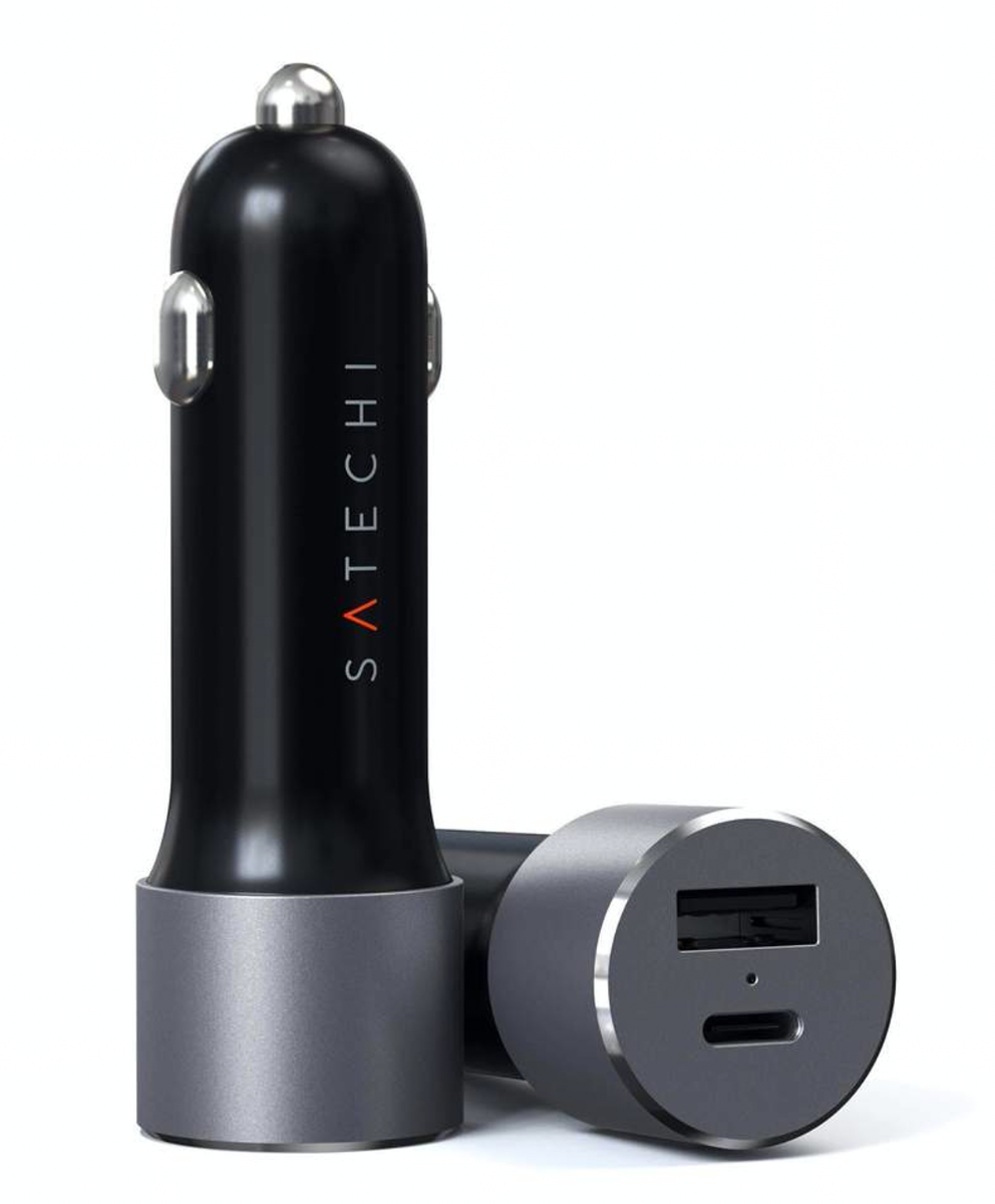 Satechi 72 W Type-C PD auto punjač svemirski siva