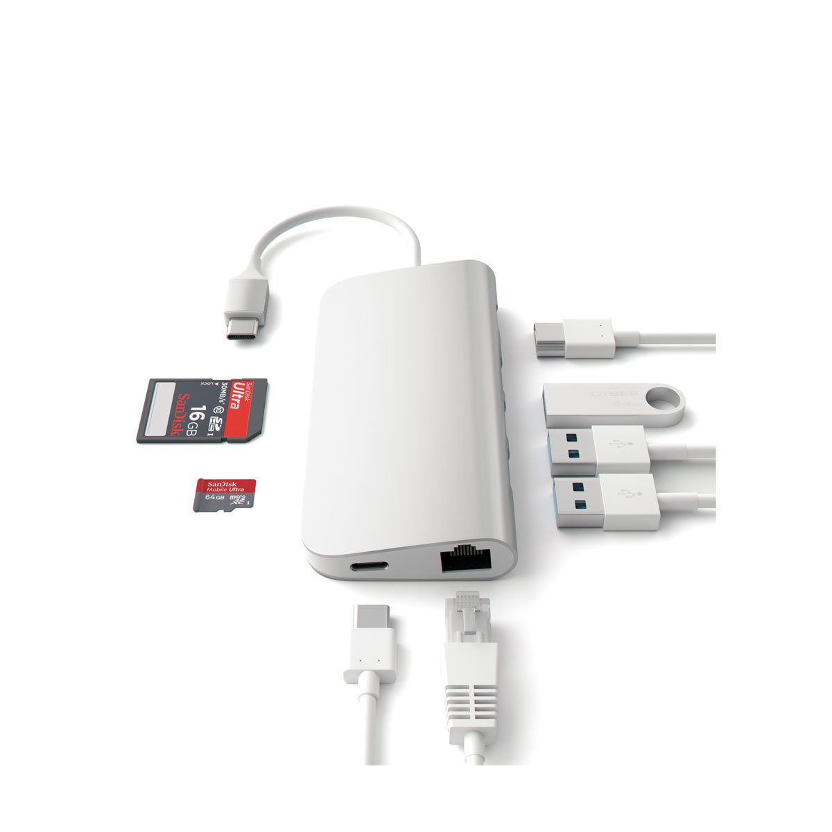 Satechi Type-C Multi-Port 4K Adapter - Silver