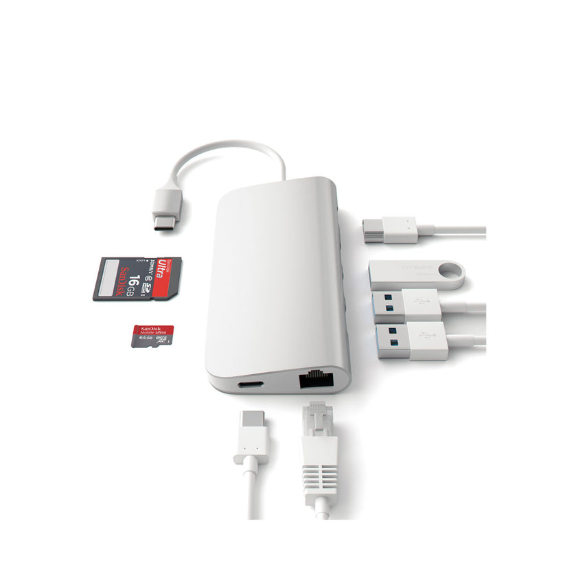 Satechi Type-C Multi-Port 4K Adapter - Silver