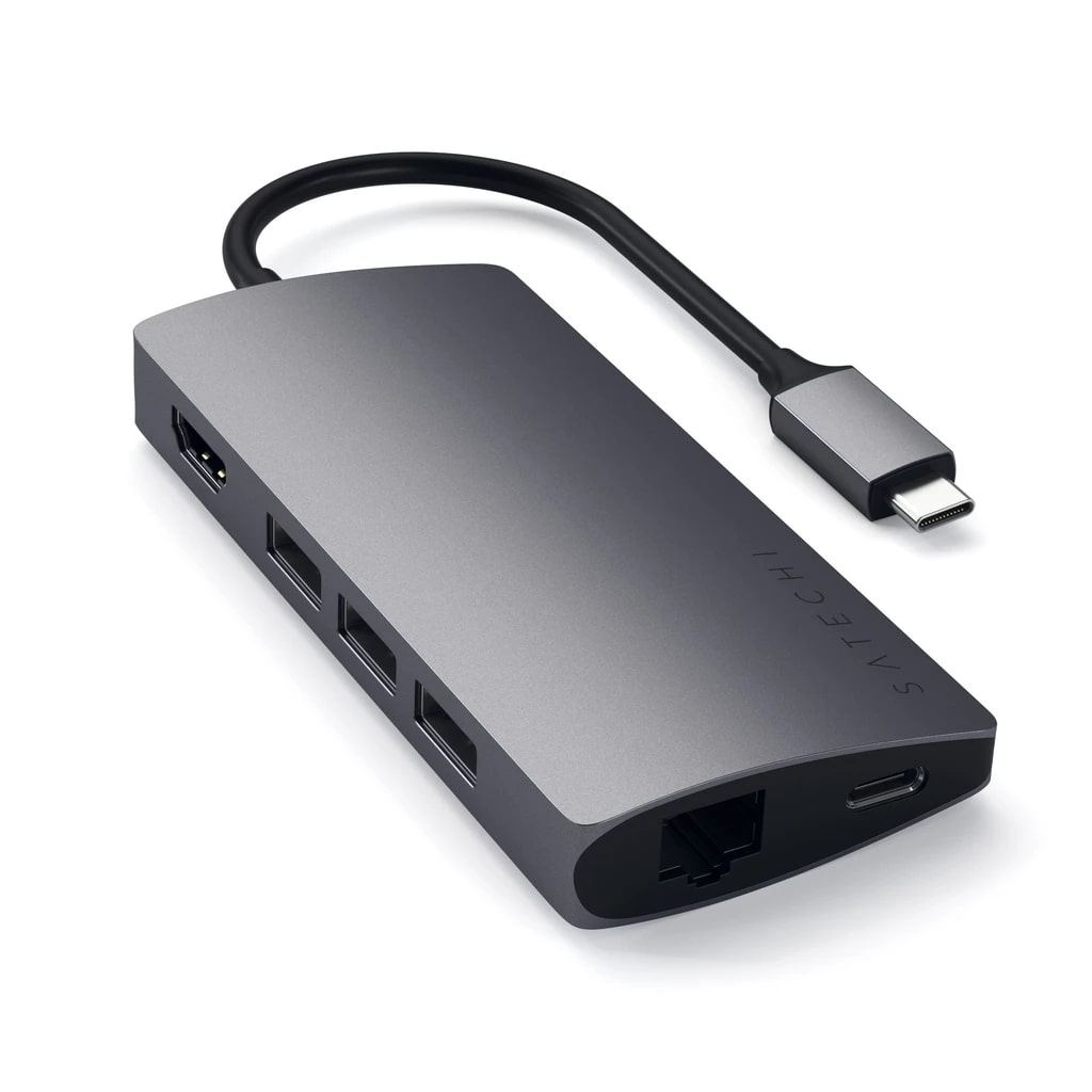 Satechi Multi-port Type-C adapter s Ethernet V2 svemirski siva
