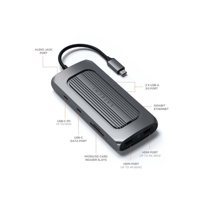 Satechi Aluminium USB-C Multiport MX Adapter - iSTYLE.hr