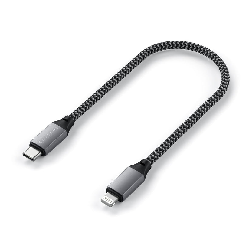 Satechi USB-C to Lightning Cable (25 cm) - Space Gray