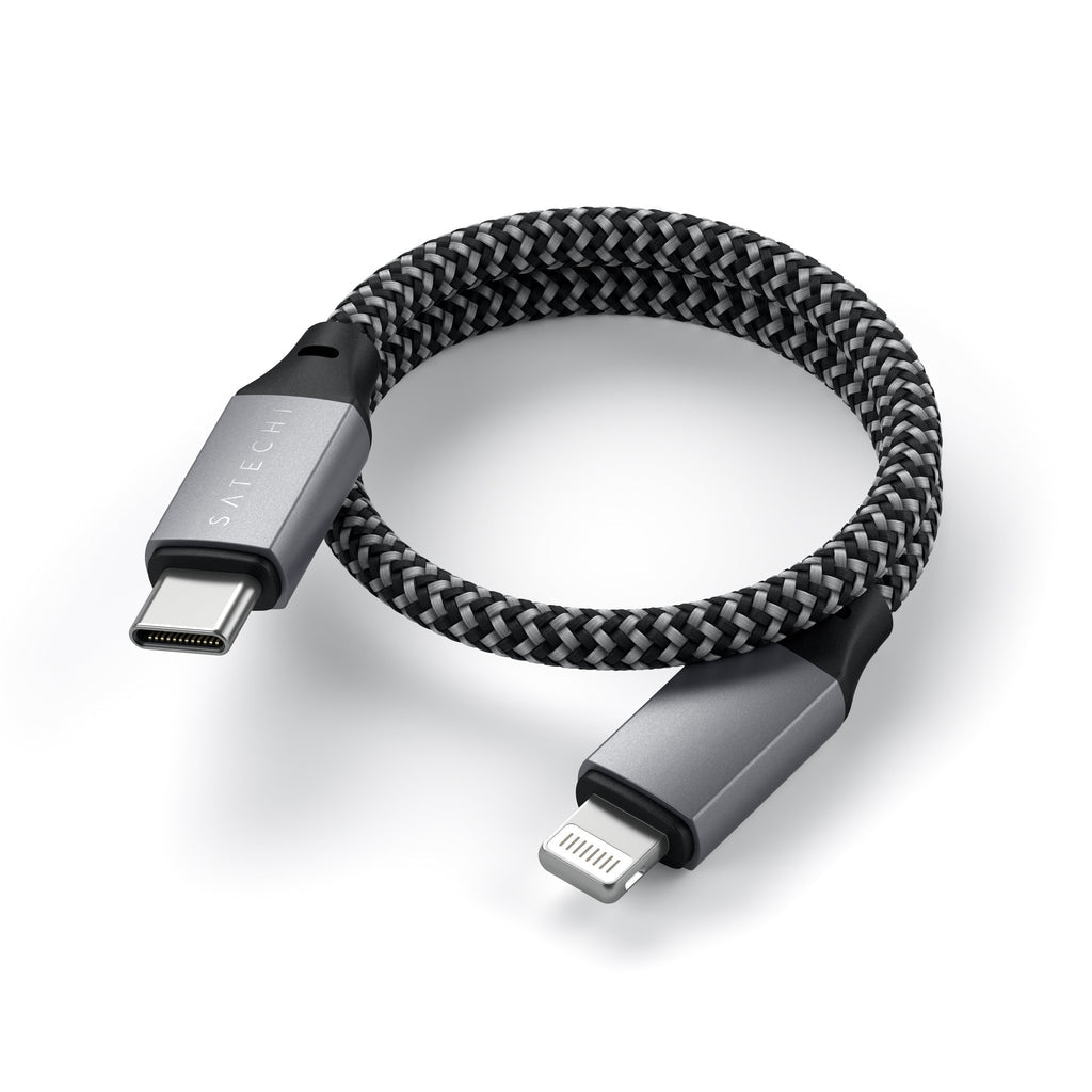Satechi USB-C to Lightning kabel (25 cm) svemirski siva