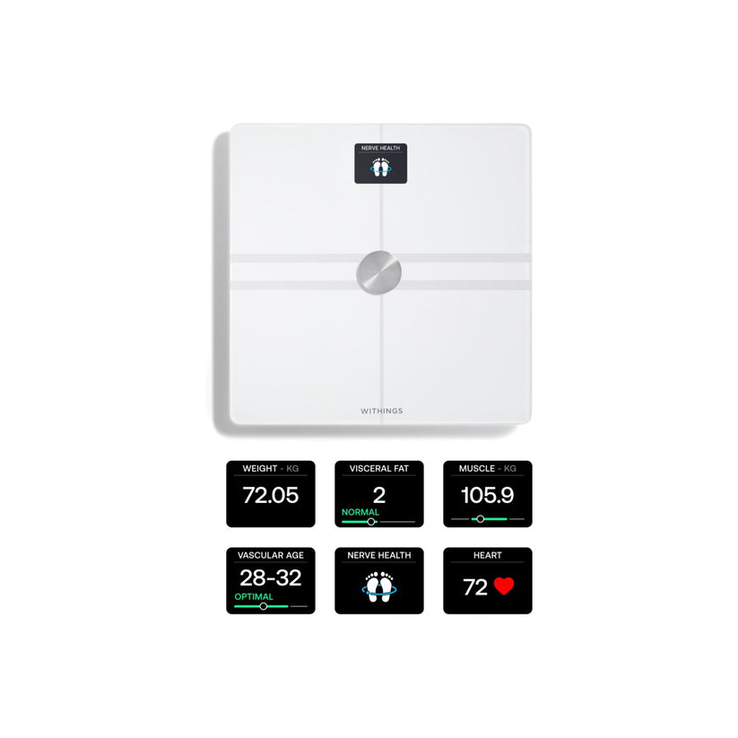 Withings Body Comp Complete Body Analysis Wi-Fi Scale - White