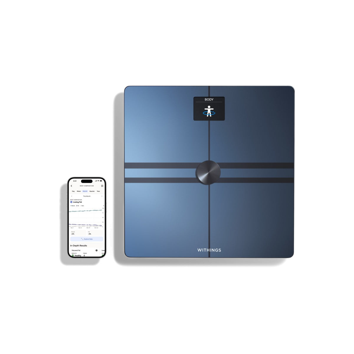 Withings Body Comp Complete Body Analysis Wi-Fi Scale - Black