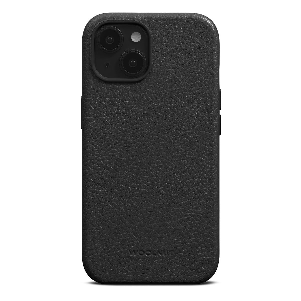Woolnut kožna maska za iPhone 15 plus crna