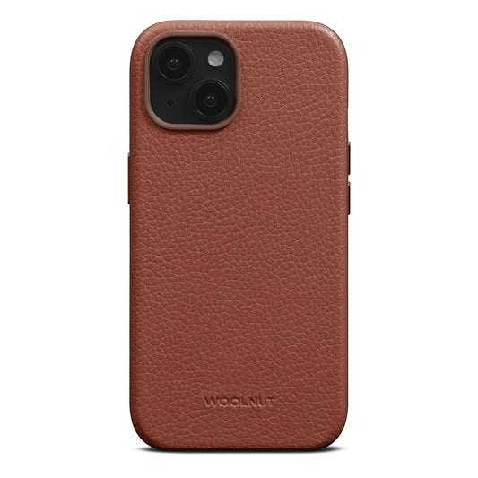 WOOLNUT Leather Case za iPhone 15 - Cognac