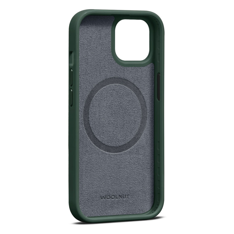 WOOLNUT Leather Case za iPhone 15 Plus - Green