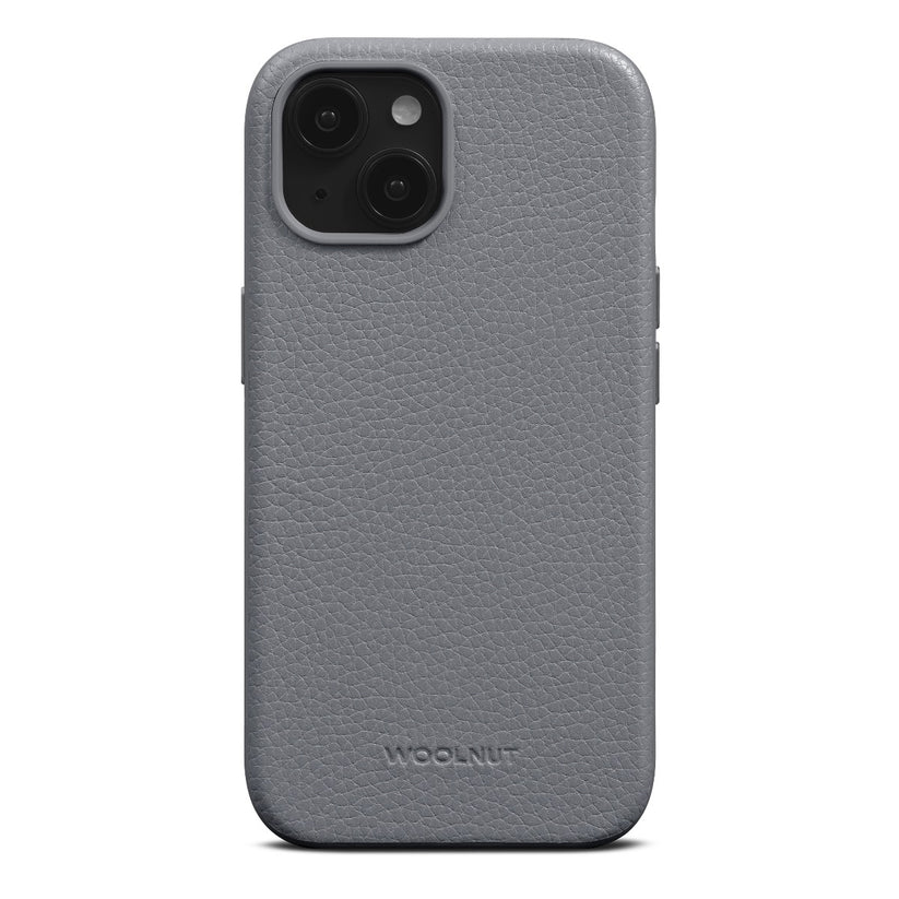 WOOLNUT Leather Case za iPhone 15 - Grey