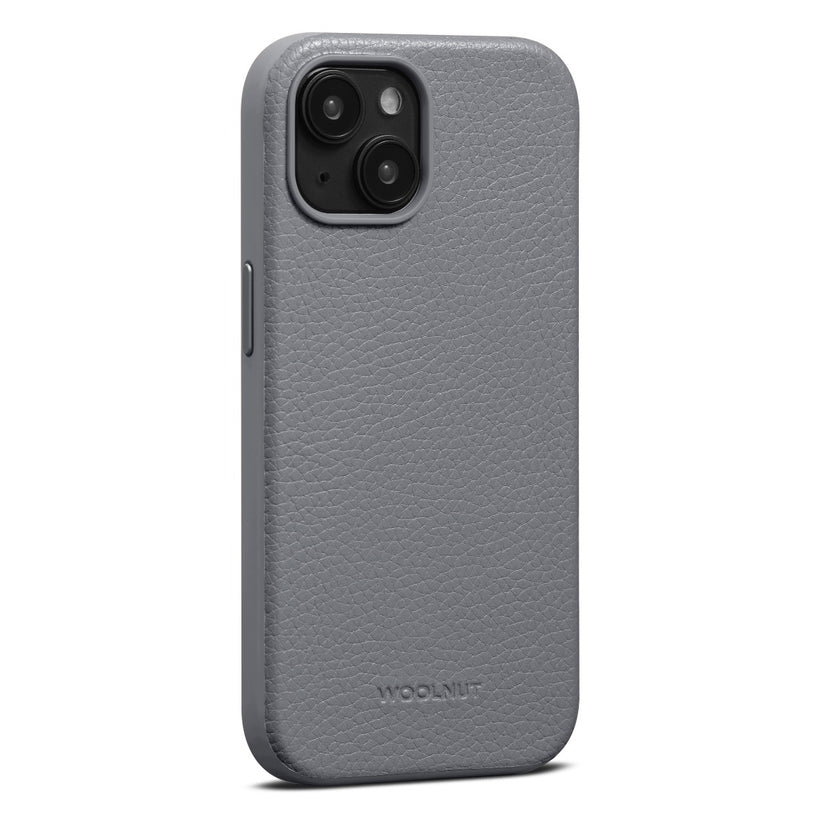 WOOLNUT Leather Case za iPhone 15 - Grey