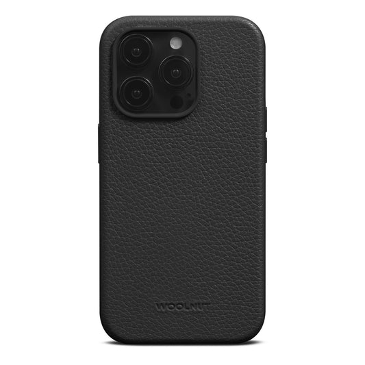 WOOLNUT Leather Case za iPhone 15 Pro - Black