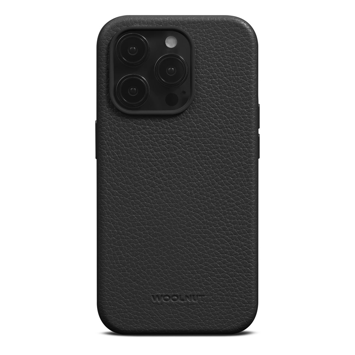 Woolnut kožna maska za iPhone 15 Pro Max crna