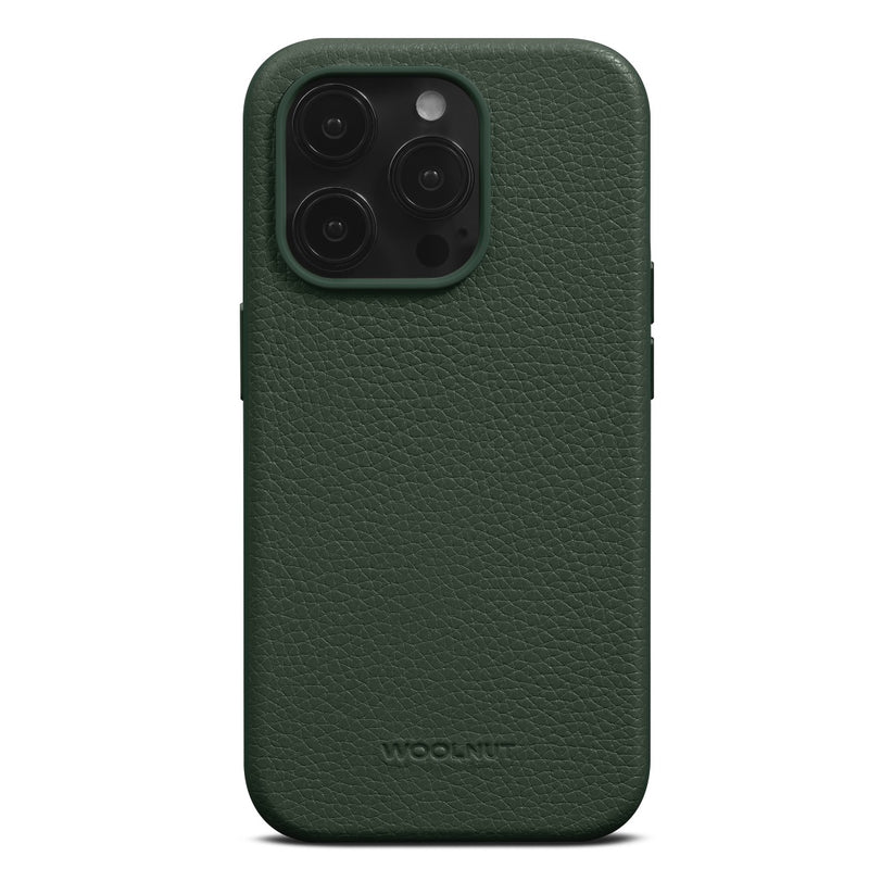 WOOLNUT Leather Case za iPhone 15 Pro - Green