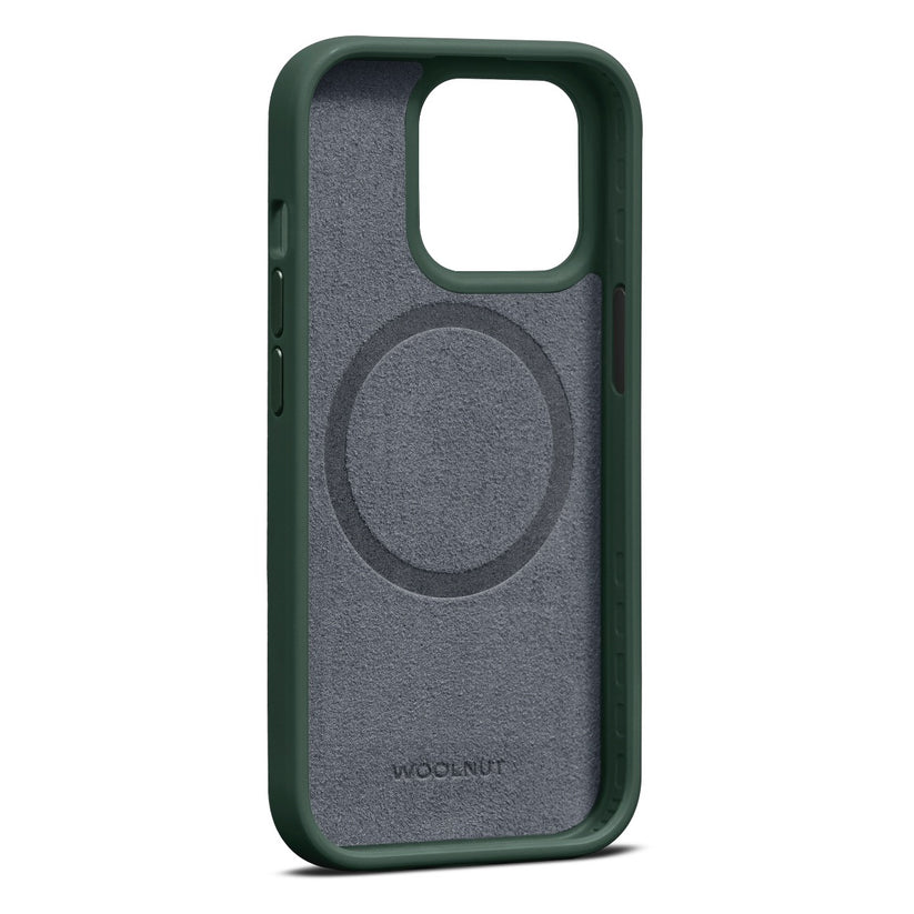 WOOLNUT Leather Case za iPhone 15 Pro - Green