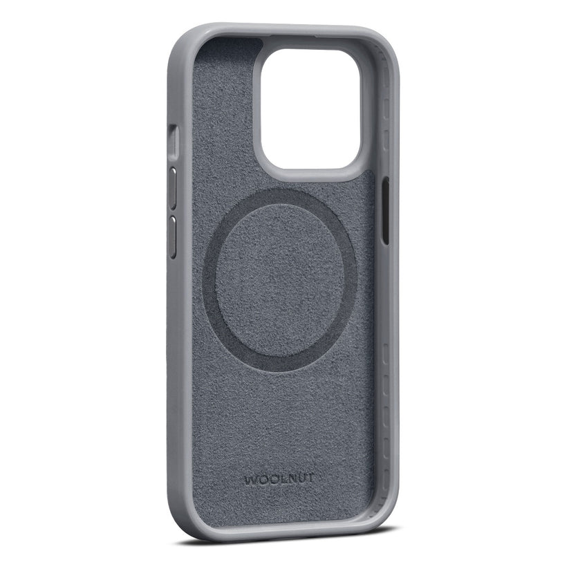 WOOLNUT Leather Case za iPhone 15 Pro - Grey