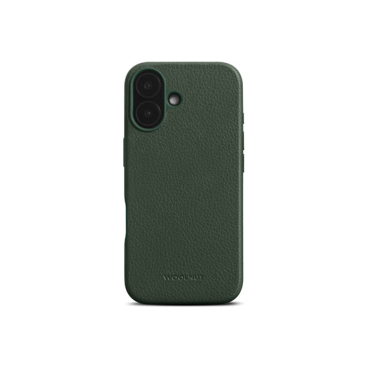 Woolnut Leather Case za iPhone 16 - Green