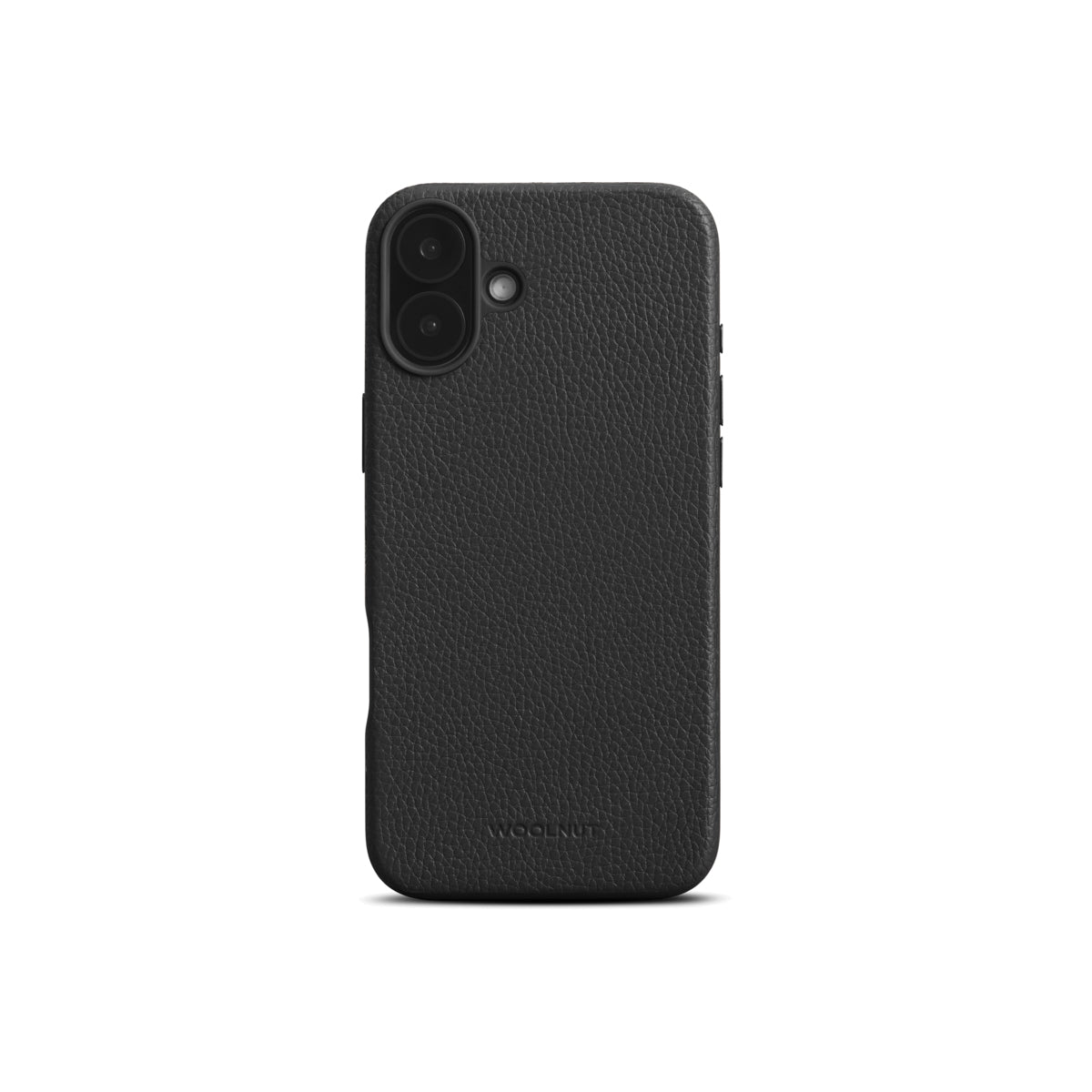 Woolnut kožna maska za iPhone 16 plus crna