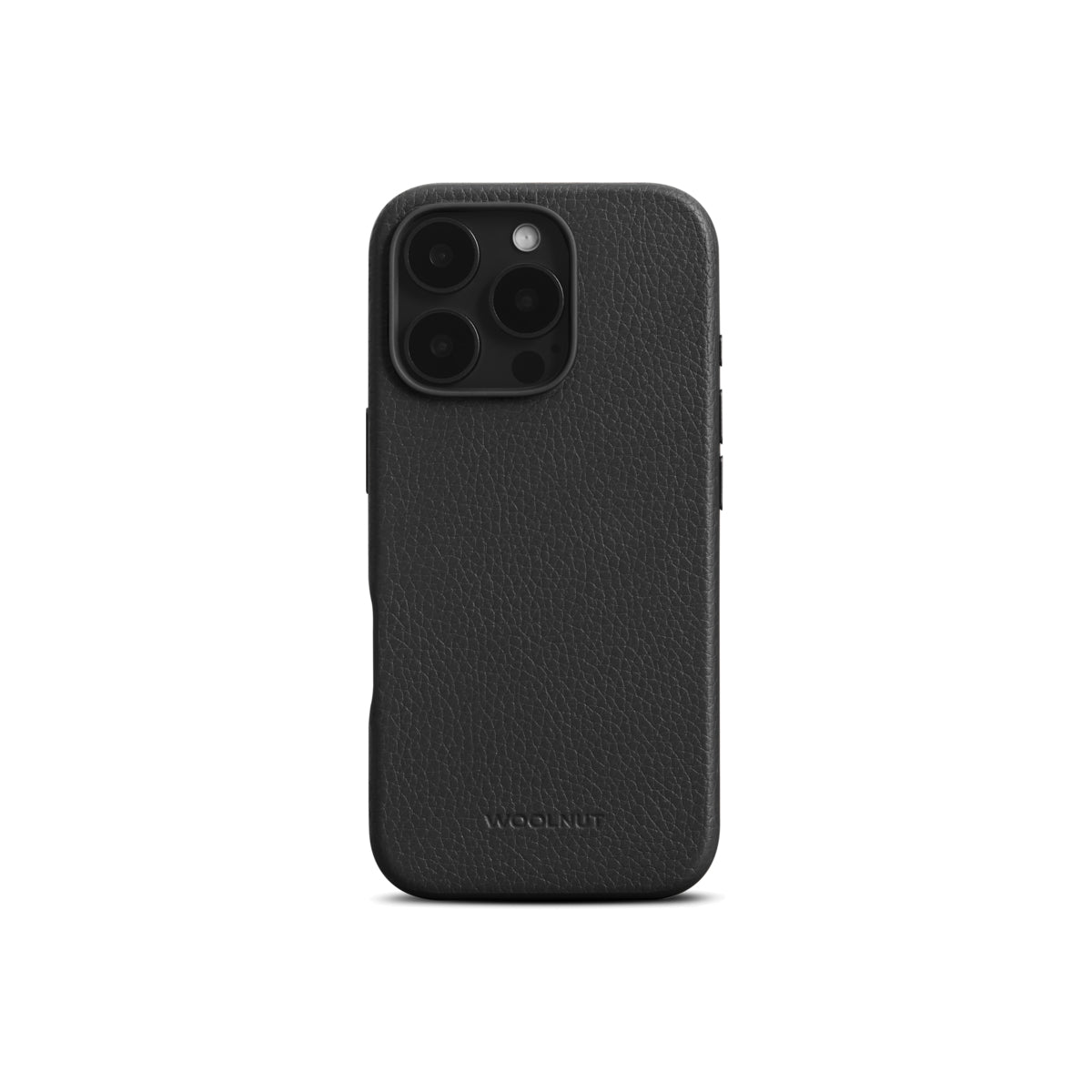 Woolnut kožna maska za iPhone 16 Pro crna