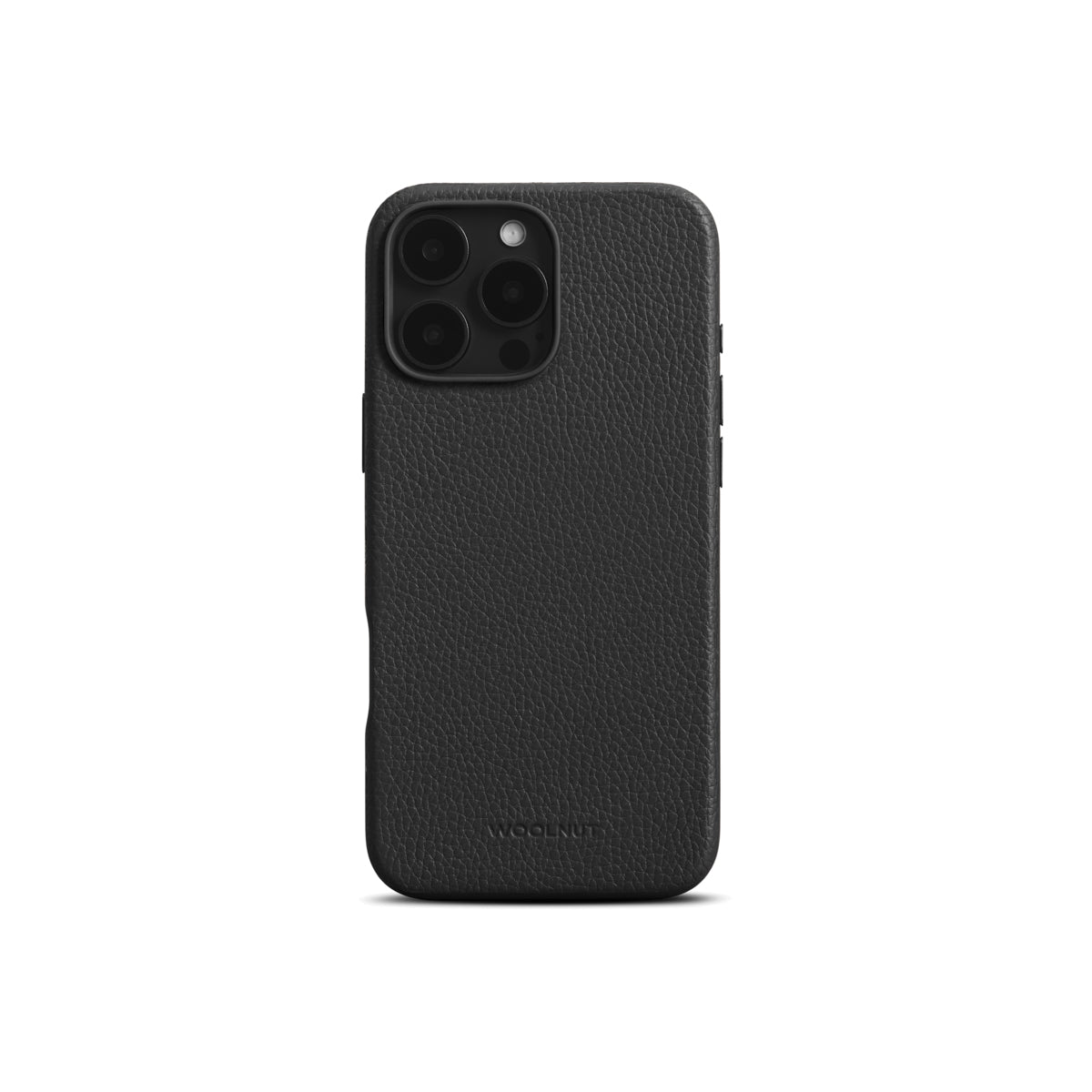 Woolnut kožna maska za iPhone 16 Pro Max crna