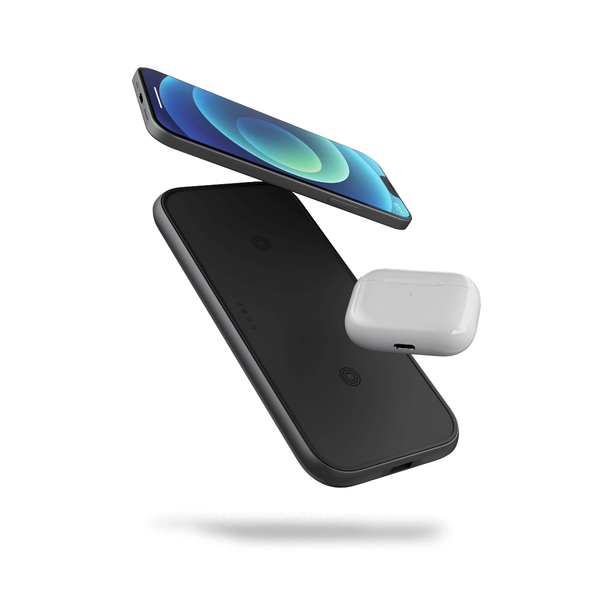 ZENS Dual Aluminium Wireless Charger Ð Black - iSTYLE.hr
