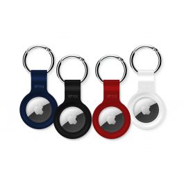 iStyle Silicone Case za AirTag pack bundle - black, white, blue, red
