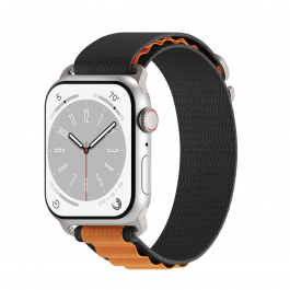 Next One Apple Watch remen 45/49 mm: Adventure Loop - Black/Orange