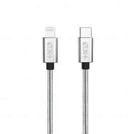 NEXT ONE SILVER USB-C TO LIGHTNING 1.2 M METALIC CABLE