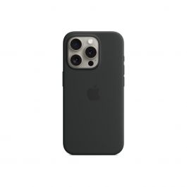 Apple Silicone Case za iPhone 15 Pro - kompatibilan s MagSafe - Black