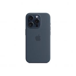 Apple Silicone Case za iPhone 15 Pro - kompatibilan s MagSafe - Storm Blue