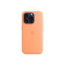 Apple Silicone Case za iPhone 15 Pro - kompatibilan s MagSafe - Orange Sorbet